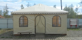 Шатер 15-20 человек.